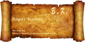 Bagdi Kornél névjegykártya