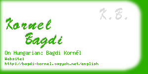 kornel bagdi business card